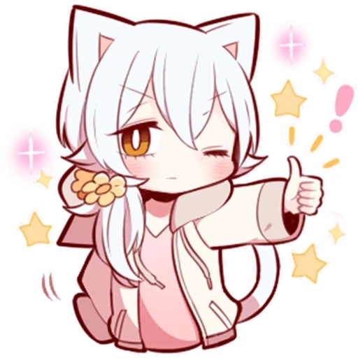 youhe cartoon, tomoe animation, white kitten, anime picture