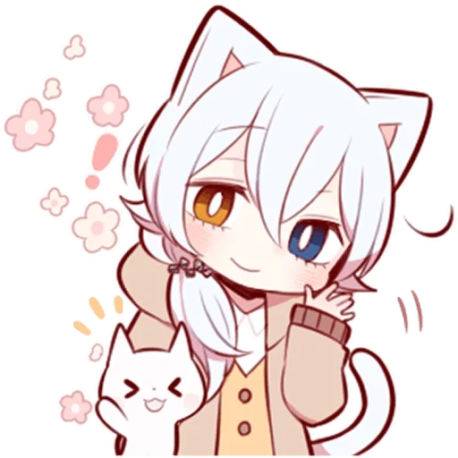 chibi youhui, comics of friendship, anime tomoe, kitten putih, anime kawai neko