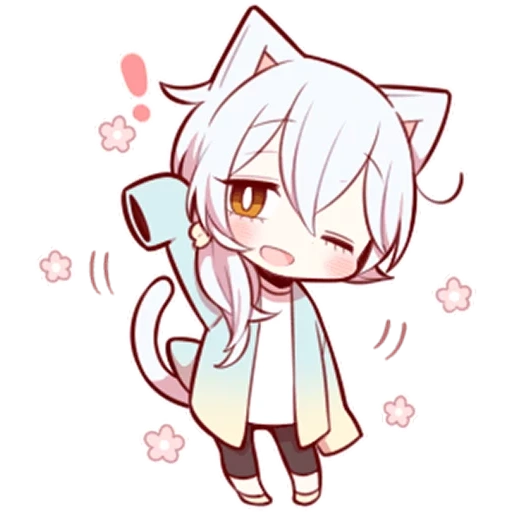 chibi kun, anime tomoe, gattino bianco, personaggi anime, dio molto carino tomoe chibi