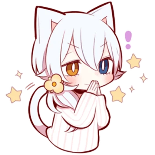 youhe cartoon, tomoe animation, white kitten, anime picture