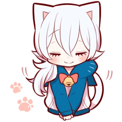 animação, shiro neko, arte de animação, white kitten