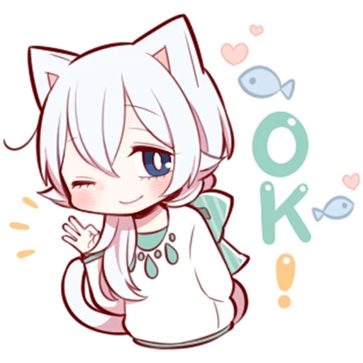 tian neiko, chibi neizi, anime kawaiwai, kitten putih, anime kawai neko