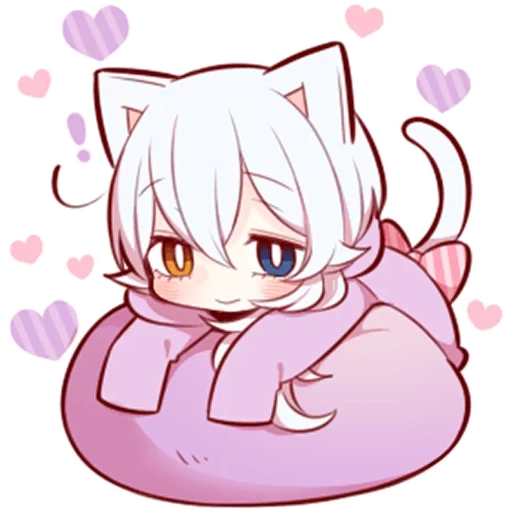 youhe cartoon, tomoe animation, white kitten, anime picture