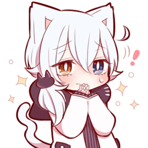 youhe cartoon, animation outside sichuan, tomoe animation, white kitten, anime kawai neko