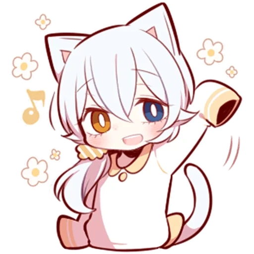 youhe cartoon, tomoe animation, white kitten, cartoon characters