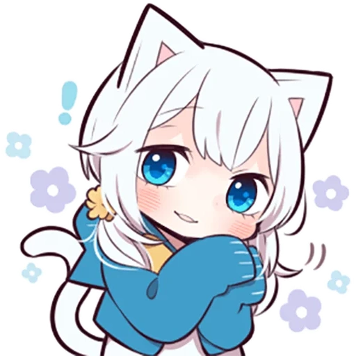 anime, anime 02, shiro neko, kitten bianco