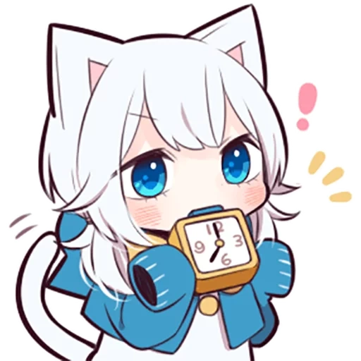 anime, shiro neko, arte anime, kitten bianco