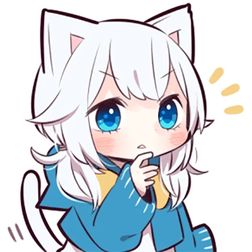 anime, anime 02, kotyash cat, white kitten