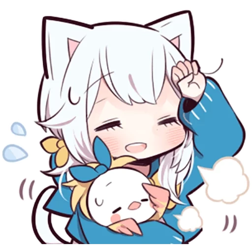 anime, anime 02, shiro neko, kitten putih