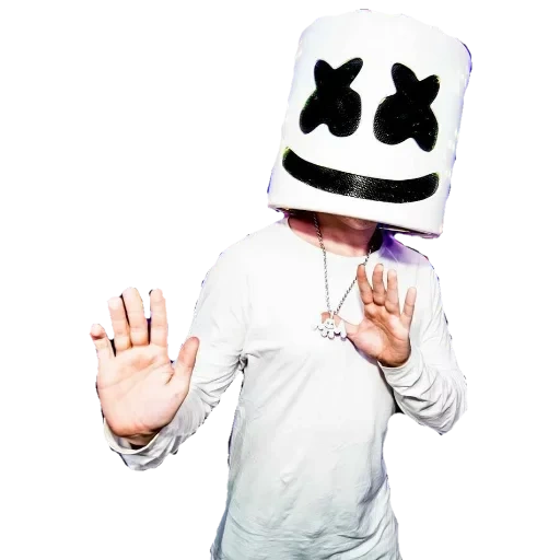 marshmello, маршмеллоу рэпер, маршмеллоу певец руки вниз, маршмеллоу певец без маски