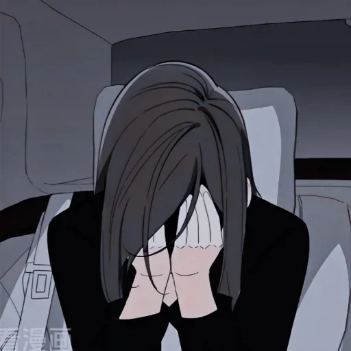 аниме, рисунок, аниме девушки, грустные аниме, аниме девушка депрессия