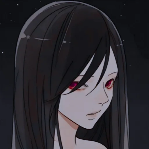animation, figure, cartoon characters, anime girl zhongmao, anime girl with black hair and pale skin