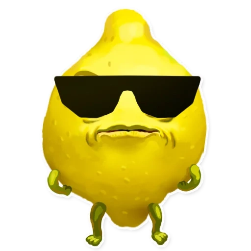 lemon, wajah asam, kacamata emoji, lemon asam