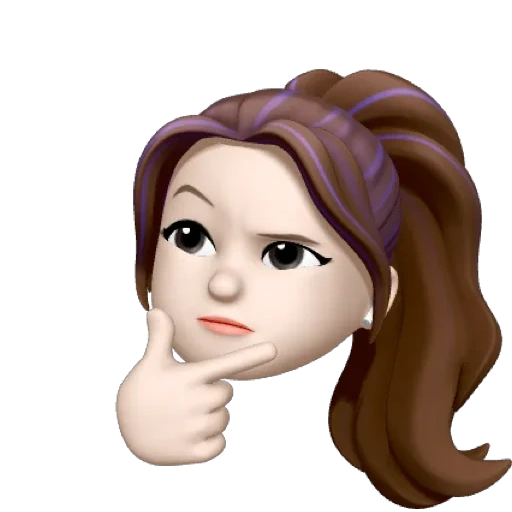 emoji, jeune femme, fille, femme, memoji jianimoli girl