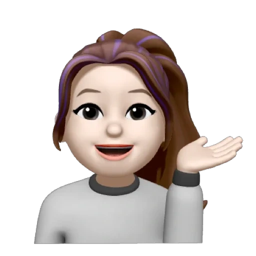 ragazza, esami, primo uomo, emoji man long hair, ragazza memoji con i capelli neri