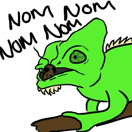 anime, caméléon, dinosaures, caméléon srisovka, dinosaure avec un fond vert