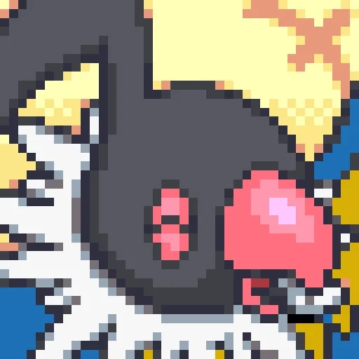 pokemon, pixel art, pokemon pixel art, red cliff pixel pokemon, pixel pokemon aaron