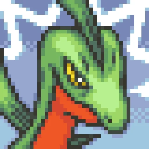 the boy, pokemon, die kunst der pixel, grovyle the thief, pokemon pixel art pokedex