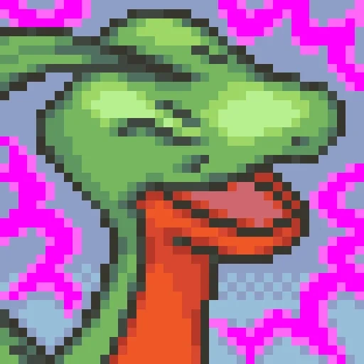 anime, kadal gex, dinosaurus raptor, seni pixel raptor, dinosaurus pixel