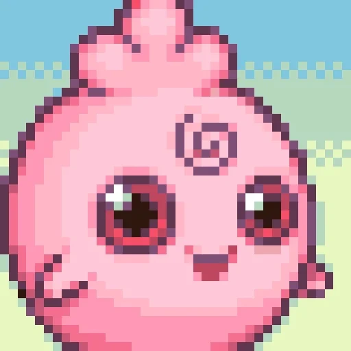 pokémon 174, pokemon iglebaff, pokemon kecil merah muda, pokemon jiglipuff pixel, pixel pokémon igribav