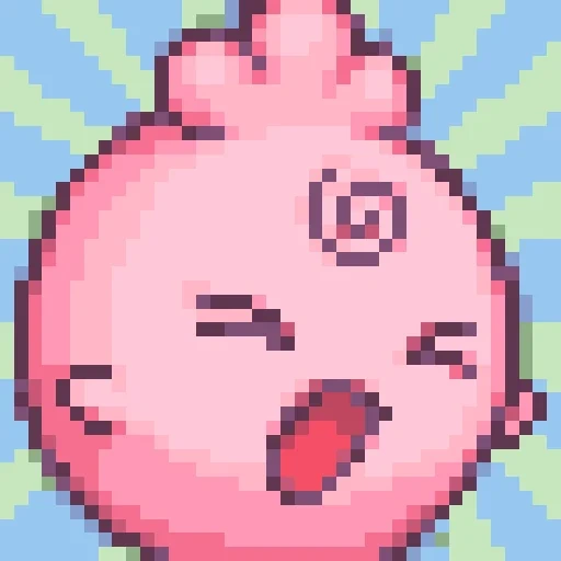 anime, kirby 8 bits, kirby danse, kirby pixel, animation en pixels