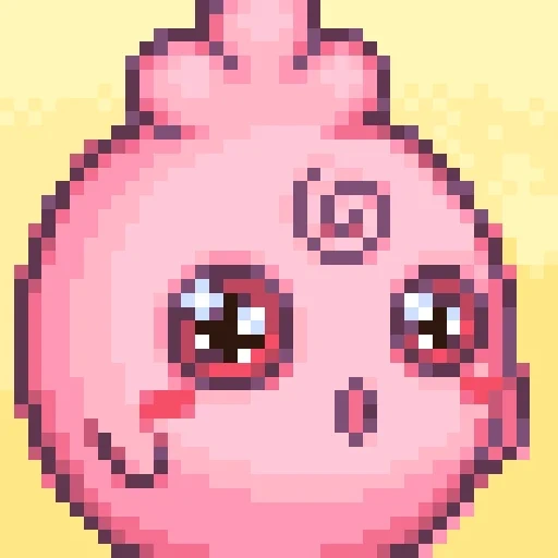 pokemon, incrível iglibav, pixels de kirby, monstro de bolso rosa, maravilhoso baby igribaf pixel