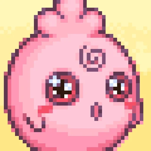 pokemon, pokémon iglibav, kirby pixel, petit pokémon rose, pixels pokémon igribav