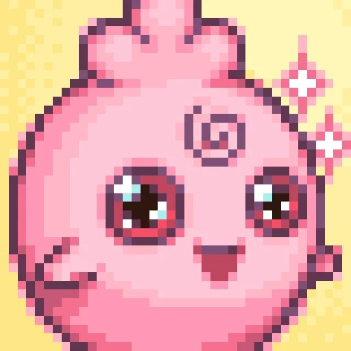pokémon 174, pokemon iglebaff, pokemon kecil merah muda, pokemon jiglipuff pixel, pixel pokémon igribav