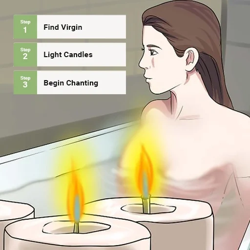 wikihow, человек, ароматерапия рисунок, теплая ванна перед сном, упражнение свеча дыхания