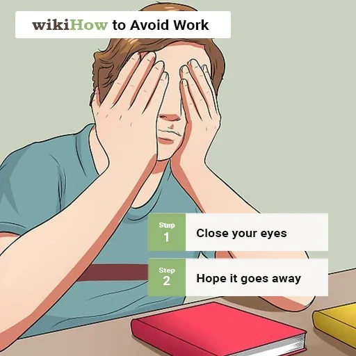 cómo, wikihow, humano, texto en inglés, con ojos cerrados