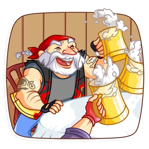 wild bill, père noël de la bière, viking beer, avec un verre de bière santa