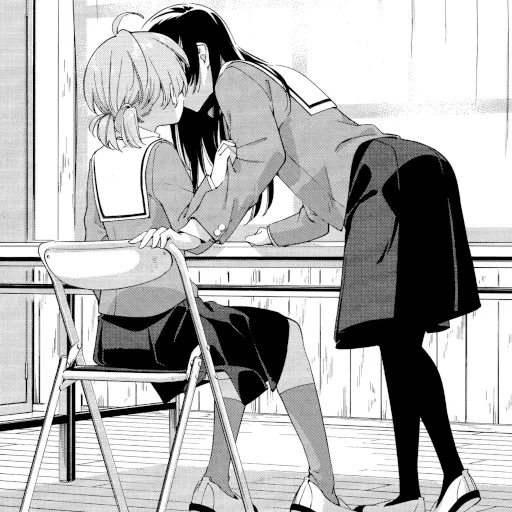manga, manga yuri, manga yuri sedze, yuri manging school, coppie di anime di manga