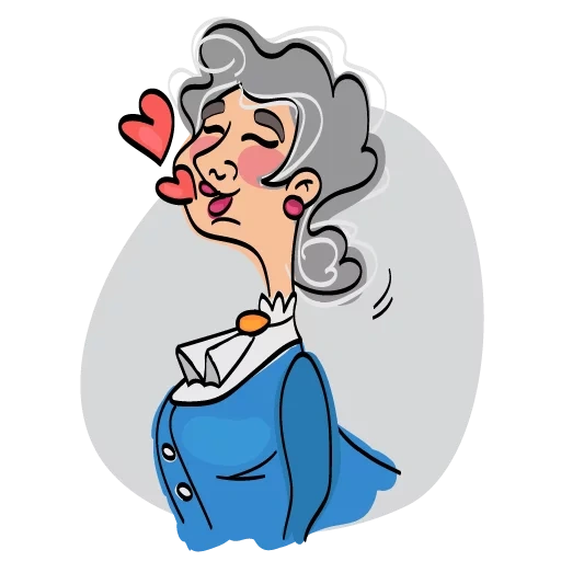 dessin animé de grand-mère à la mode, une femme âgée est une bande dessinée, choses qui getter avec carte d'âge