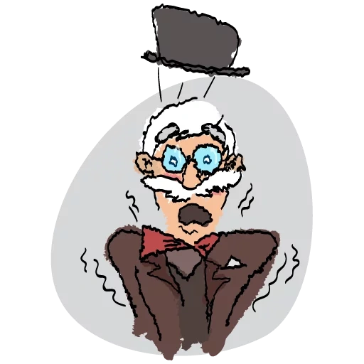 humain, personnage, professeur, dr dessin animé