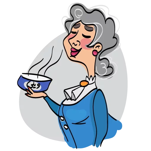 grandma, fashionable grandmothers, old woman, female cartoon, fashion grandma cartoon