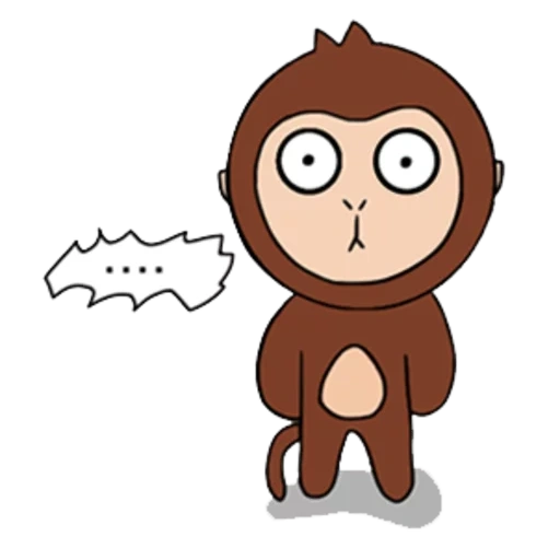 un mono, mono 2d, lori mono, el mono es pequeño, monos de dibujos animados