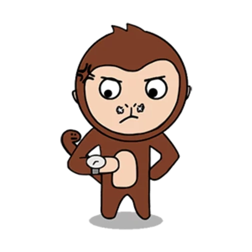 the monkey, klippat monkey, das muster des affen, cartoon monkey, cartoon style affe