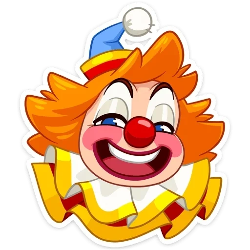 villa, clown, red clown, a cheerful clown
