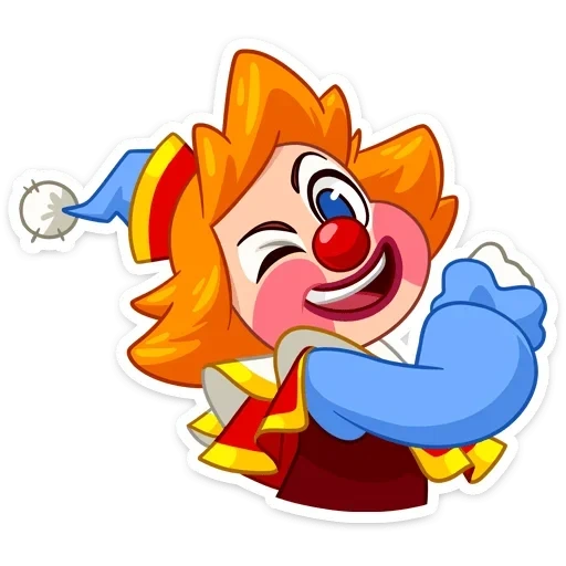 vilya, clown, clown rouge