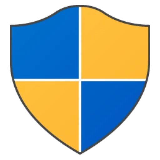 scudo, finestre, shield windows, icona di windows, il giallo è uno scudo blu