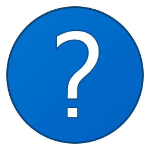 domanda, segni blu, l'icona è una domanda, il badge della domanda, vacore domando
