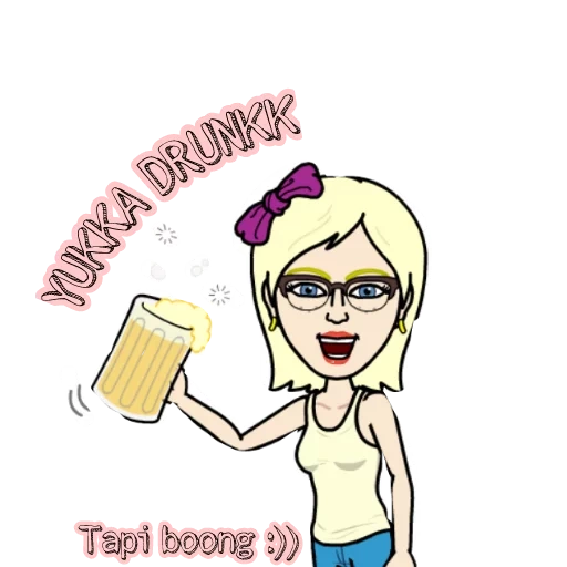 bitmoji, humain, femme, jeune femme, fille