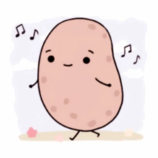 patate, patata, patata kawai, disegno di patate