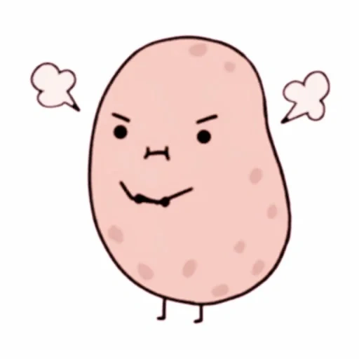 patate, disegno di patate, disegno di patate, patate da cartone animato