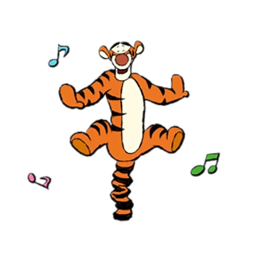 танцующий тигр, винни пух тигра, тигруля прыгает, тигра винни пуха, тигруля прозрачном фоне