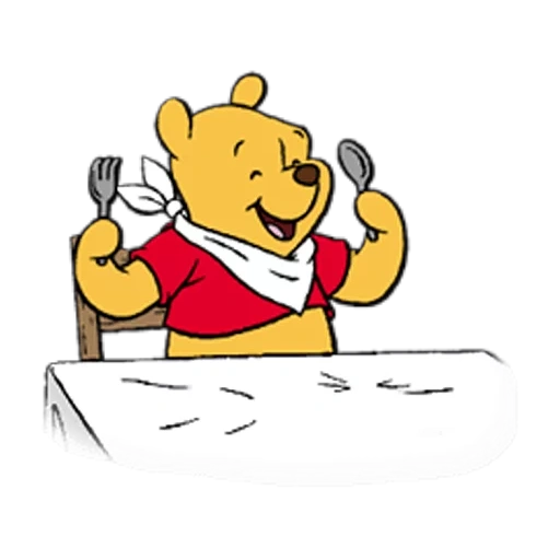 sori, winnie l'ourson, winnie l'ourson, winnie l'ourson fait signe de la main, winnie l'ourson de clipat