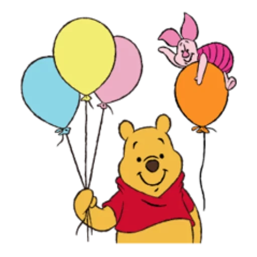 winnie the pooh, palloncini winnie the pooh, winnie the pooh saluta, klipatt winnie the pooh, winnie the bear disney s sharikami