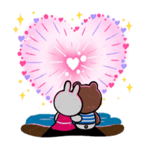 cony, clipart, amigos de linha, amor de casal, love love desenhos