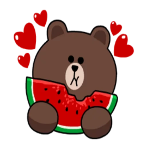 gracias, kakao cony, cony marrón, amigos de línea, el oso es lindo