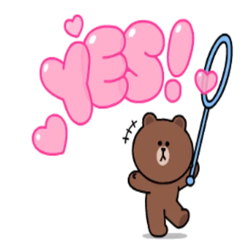 beruang, garis coklat, kuda coklat, line friends